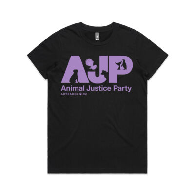 Women's Black Organic Outreach Tee Thumbnail