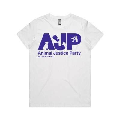 Women's White Organic Outreach Tee Thumbnail