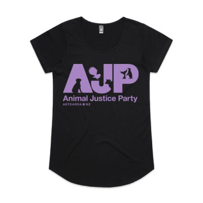 Women's Black Scoop Neck Outreach Tee Thumbnail