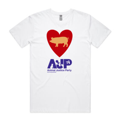 Men's White 'Love Pigs' Tee Thumbnail