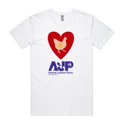 Men's White 'Love Chickens' Tee Thumbnail