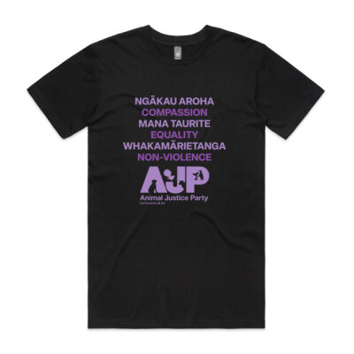 Men's Black Te Reo Tee Thumbnail